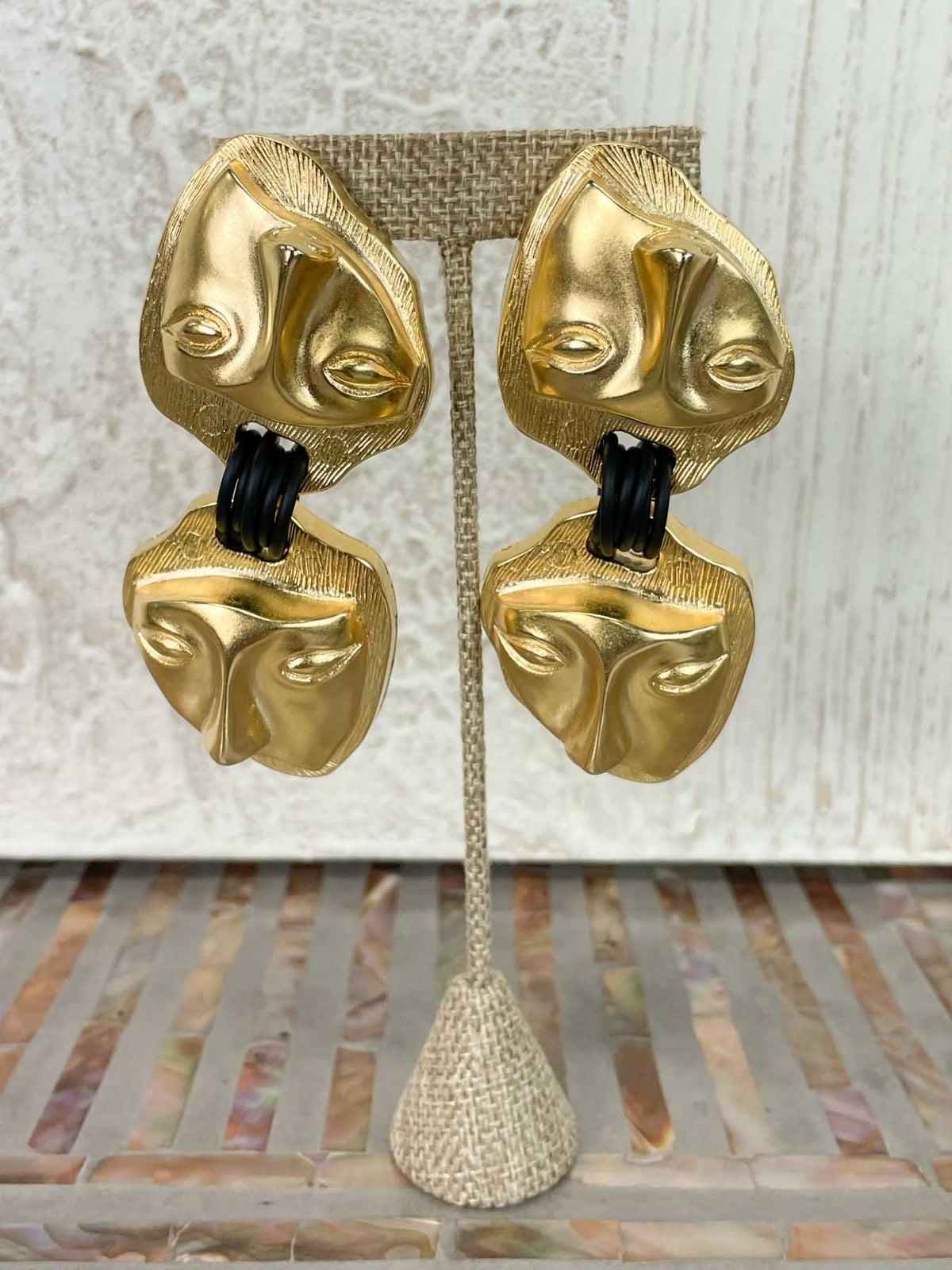 Michaela Malin Farrah Clip On Earrings, Gold - Statement Boutique