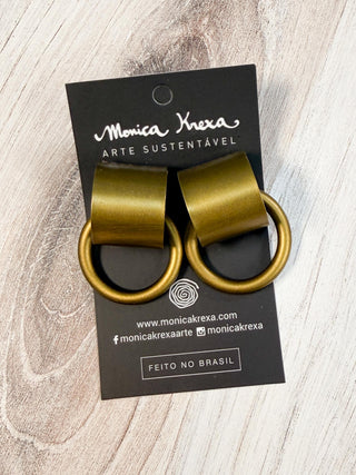 Monica Krexa Argos Post Drop Earrings, Bronze - Statement Boutique