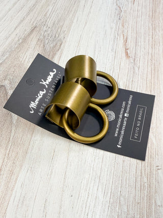 Monica Krexa Argos Post Drop Earrings, Bronze - Statement Boutique