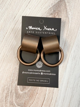 Monica Krexa Argos Post Drop Earrings, Brown - Statement Boutique