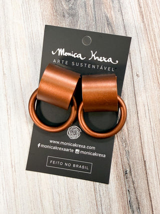 Monica Krexa Argos Post Drop Earrings, Copper - Statement Boutique