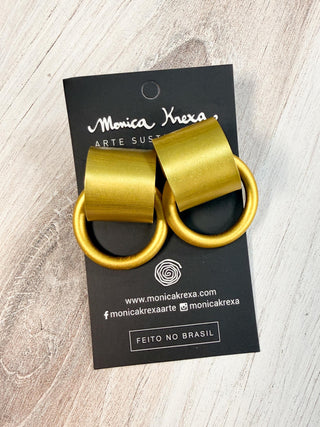 Monica Krexa Argos Post Drop Earrings, Pistachio - Statement Boutique