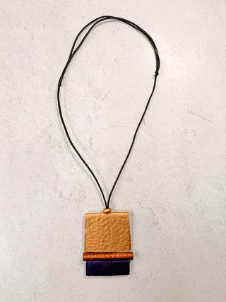 Berlin Pendant Necklace, Light Copper/Copper/Dark Purple