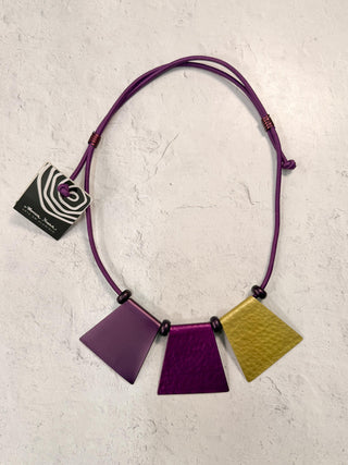 Dublin Necklace, Purple Gold