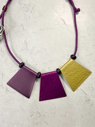 Dublin Necklace, Purple Gold