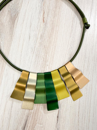Monica Krexa Fabrizia Necklace, Green Combo - Statement Boutique