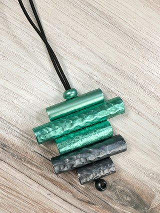 Monica Krexa Fez Pendant Necklace, Seafoam/Slate - Statement Boutique