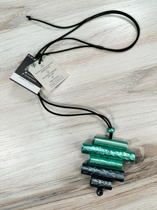 Monica Krexa Fez Pendant Necklace, Seafoam/Slate - Statement Boutique