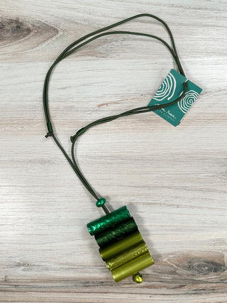 Monica Krexa Florence Pendant Necklace, Green Combo - Statement Boutique