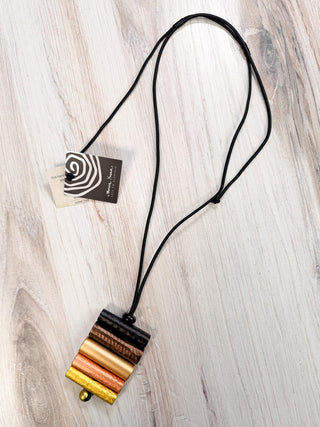 Monica Krexa Florence Pendant Necklace, Brown Combo - Statement Boutique