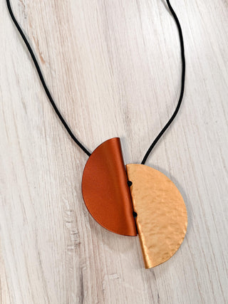 Monica Krexa Melbourne Necklace, Copper Brown/Rose Gold - Statement Boutique