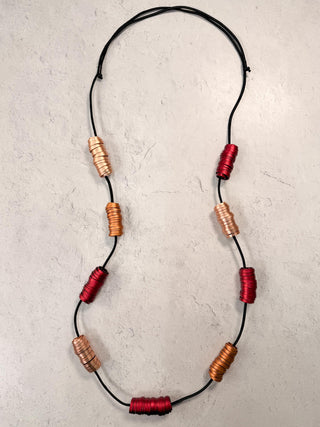 Montreal Necklace, Red/Rose Gold/Copper