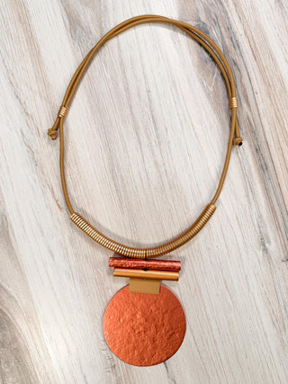 Monica Krexa Osaka Necklace, Copper Golden Combo - Statement Boutique