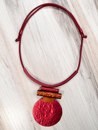 Monica Krexa Osaka Necklace, Red Combo - Statement Boutique