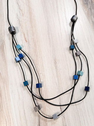 Monica Krexa Paris Necklace, Blue Combo - Statement Boutique