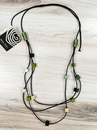 Monica Krexa Paris Necklace, Green Combo - Statement Boutique