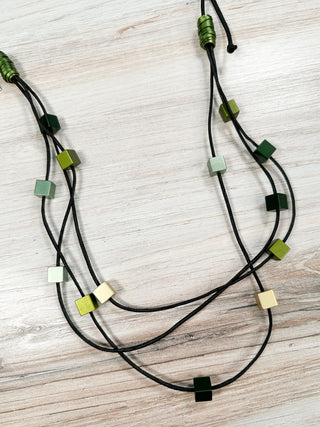 Monica Krexa Paris Necklace, Green Combo - Statement Boutique