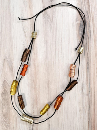 Monica Krexa Quebec Necklace, Brown/Copper Combo - Statement Boutique