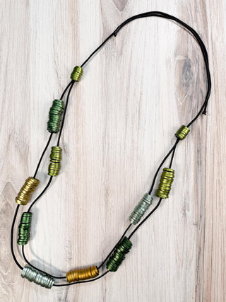 Monica Krexa Quebec Necklace, Green Combo - Statement Boutique