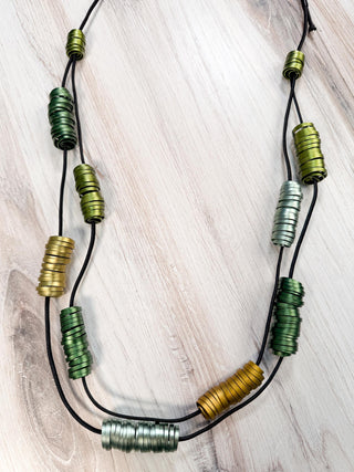 Monica Krexa Quebec Necklace, Green Combo - Statement Boutique