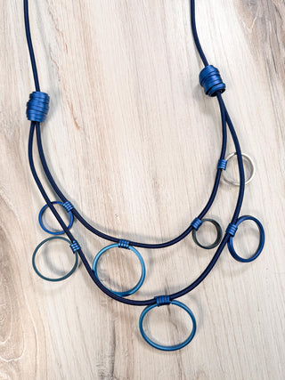 Monica Krexa Samara Necklace, Blue Combo - Statement Boutique