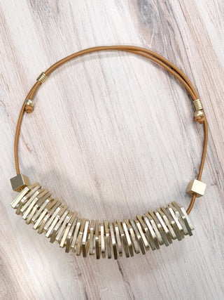 Monica Krexa Vienna Necklace, Soft Gold - Statement Boutique