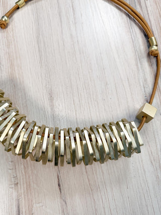 Monica Krexa Vienna Necklace, Soft Gold - Statement Boutique