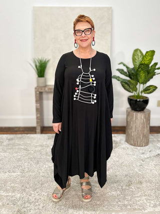Moonlight Long Sleeve Jumpsuit Dress, Black - Statement Boutique