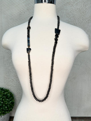 All Black Infinite Loop Necklace