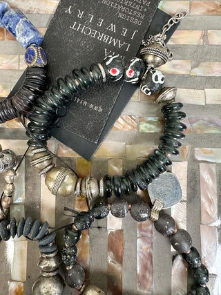 Blue and Black & Silver Bracelet Set