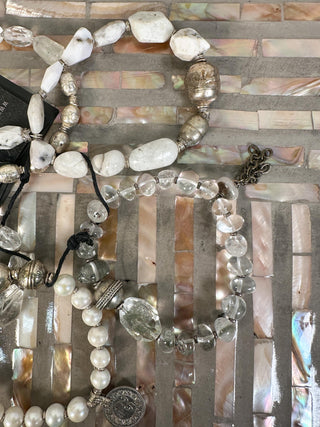 Clear & Opaque Crystal Bracelet Set