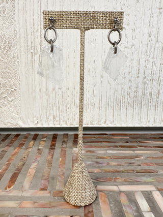 Irregular Selenite Dangle Earrings
