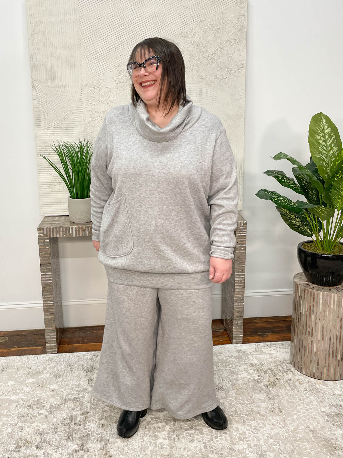 NY 77 Adeline Tunic, Grey - Statement Boutique