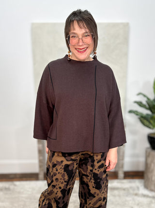 Boxy Sweater, Dark Brown