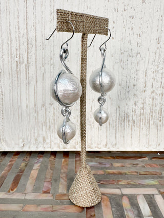 OC Jewelry Double Babs Earrings, White UL - Statement Boutique