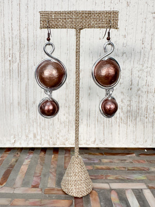 OC Jewelry Double Babs Earrings, Copper UL - Statement Boutique