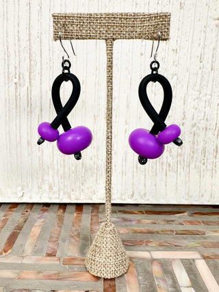 Abi Cluster Earrings, Purple