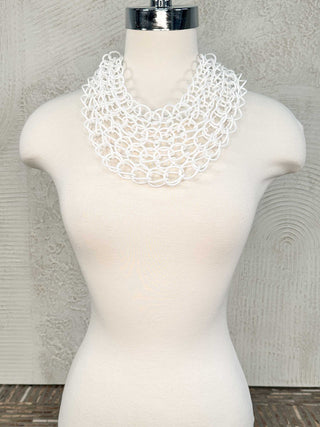 OC Jewelry Dana Necklace, White - Statement Boutique