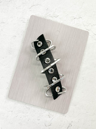 OC Jewelry Foxy Magnet Brooch, Black/Silver - Statement Boutique