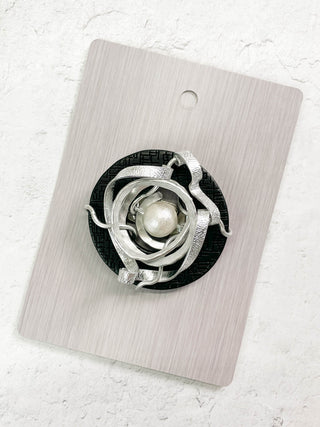 OC Jewelry Saturn II Magnet Brooch, White UL - Statement Boutique
