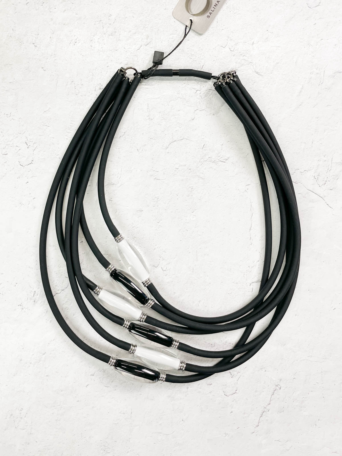 OC Jewelry Zion Necklace, Black/White - Statement Boutique