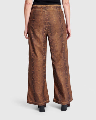 Alembika Python Wide Leg Stretch Jeans, Boa - Statement Boutique