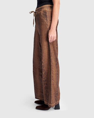 Alembika Python Wide Leg Stretch Jeans, Boa - Statement Boutique