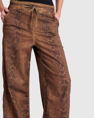 Alembika Python Wide Leg Stretch Jeans, Boa - Statement Boutique
