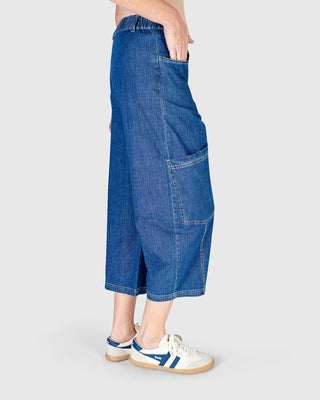 Alembika Pocket Capri Pant, Denim - Statement Boutique
