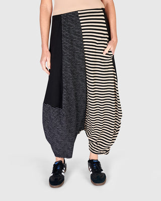 Alembika Urban Mixed Harem Pant, Stripes - Statement Boutique