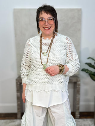 Planet by Lauren G Hamptons Sweater, Mint - Statement Boutique