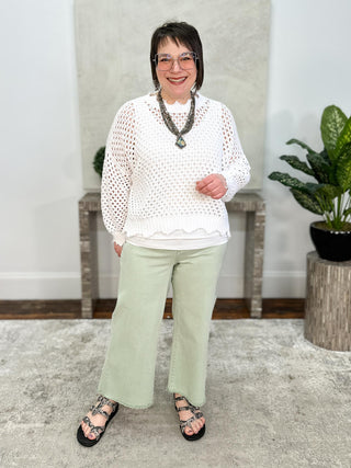 Planet by Lauren G Hamptons Sweater, White - Statement Boutique