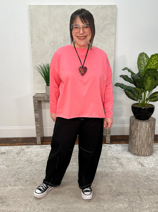 Planet by Lauren G Boxy T, Coral - Statement Boutique