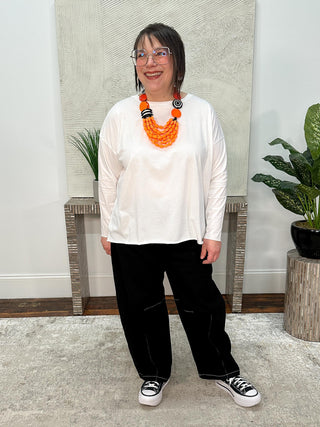 Planet by Lauren G Boxy T, White - Statement Boutique